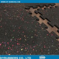 Shock absorption playground rubber tile