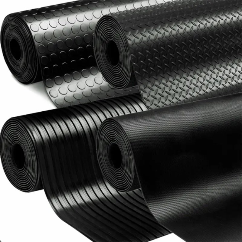 Hotsale fine ribbed non slip rubber sheet