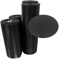 SBR NBR non slip fine ribbed rubber sheet roll