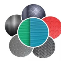 Black/Red/ Green anti non slip rubber sheet roll