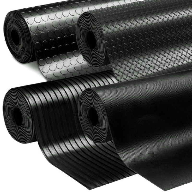 Black/Red/ Green anti non slip rubber sheet roll