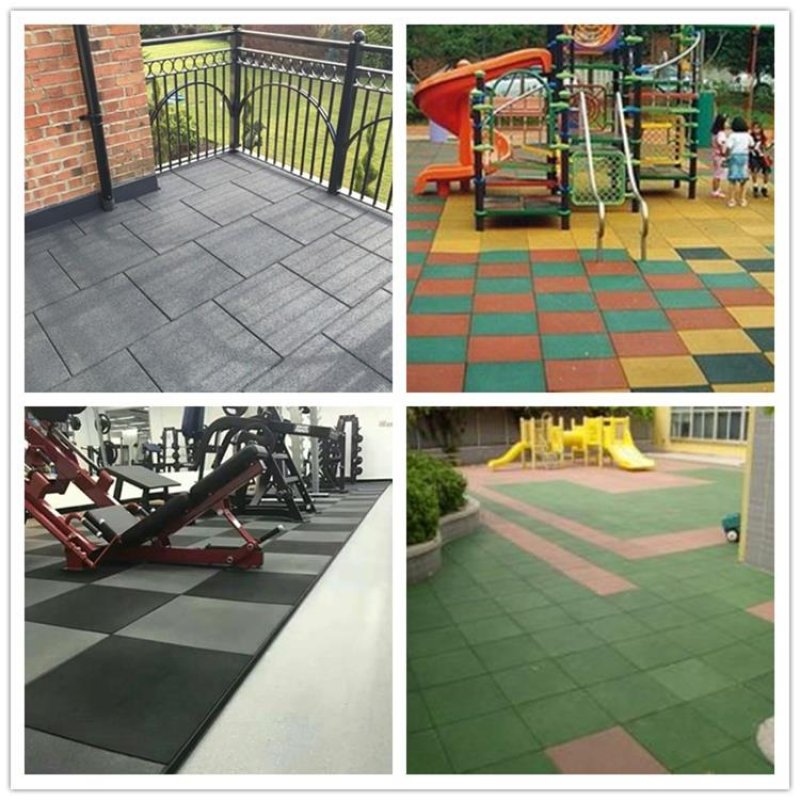 rubber tiles outdoor for playground flooring