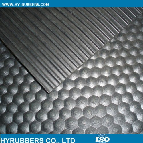 Hammer pattern rubber flooring anti slip mat