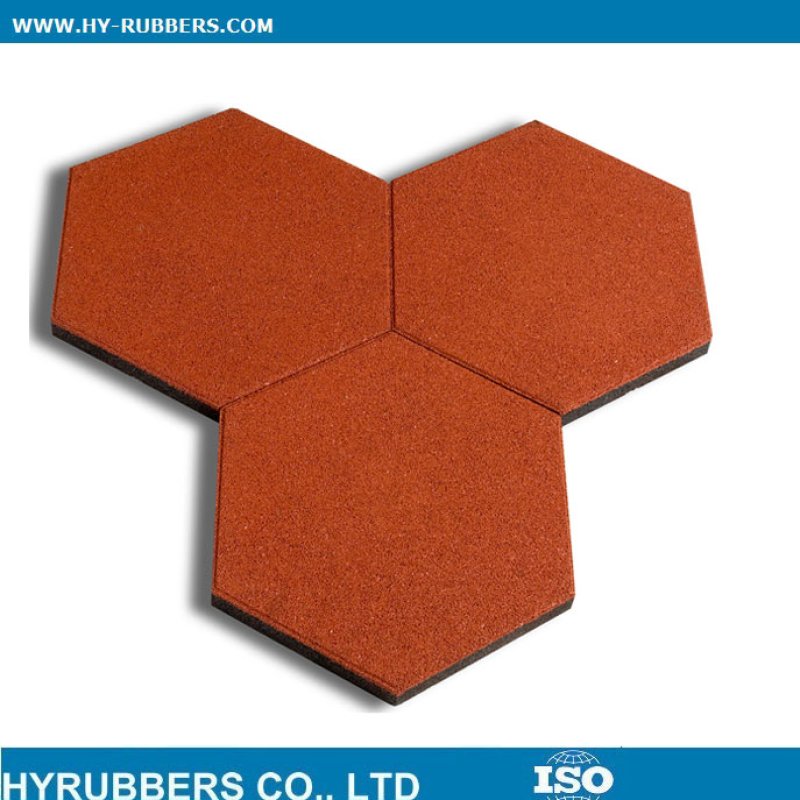 Shock absorption playground rubber tile