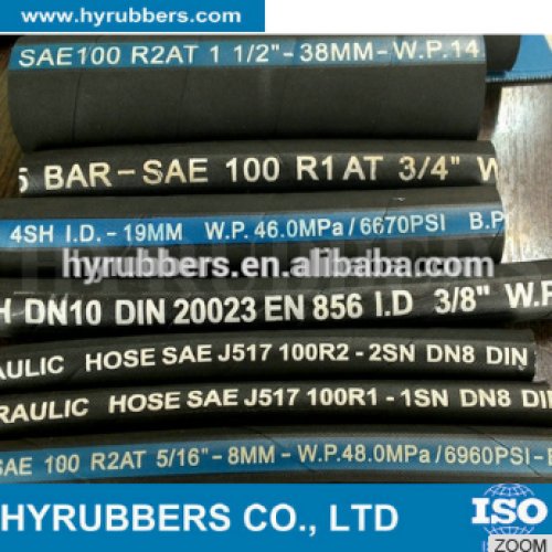 two wire braided hydraulic hose SAE 100R2AT exported to PERU with cheap price.