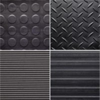 Black/Red/ Green anti non slip rubber sheet roll
