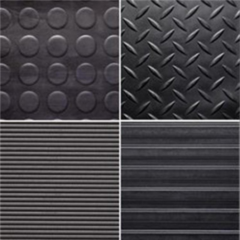 Black/Red/ Green anti non slip rubber sheet roll