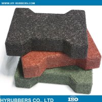 Shock absorption playground rubber tile