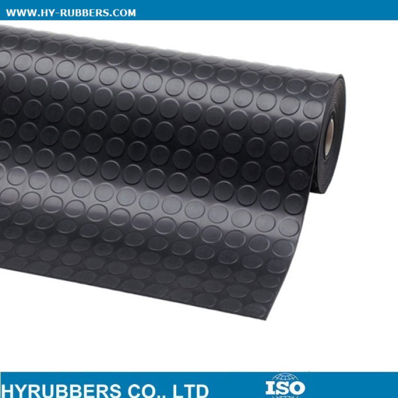 Black checker anti-slip rubber sheet
