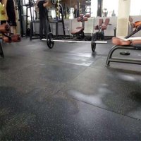 Commercial interlocking rubber floor tiles