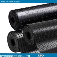 Black checker anti-slip rubber sheet