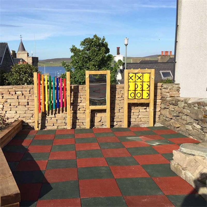 500x500 rubber tiles outdoor for playground 