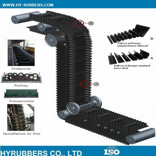 Corrugated sidewall conveyor belt 