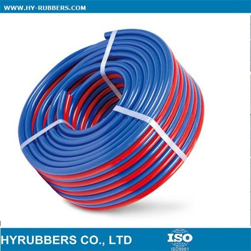 Flexible twin welding oxy acetylene hose