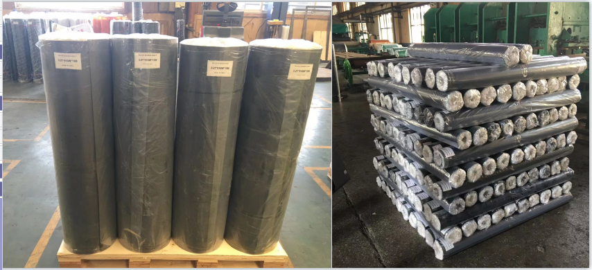 anti slip fine ribbed rubber sheet roll 